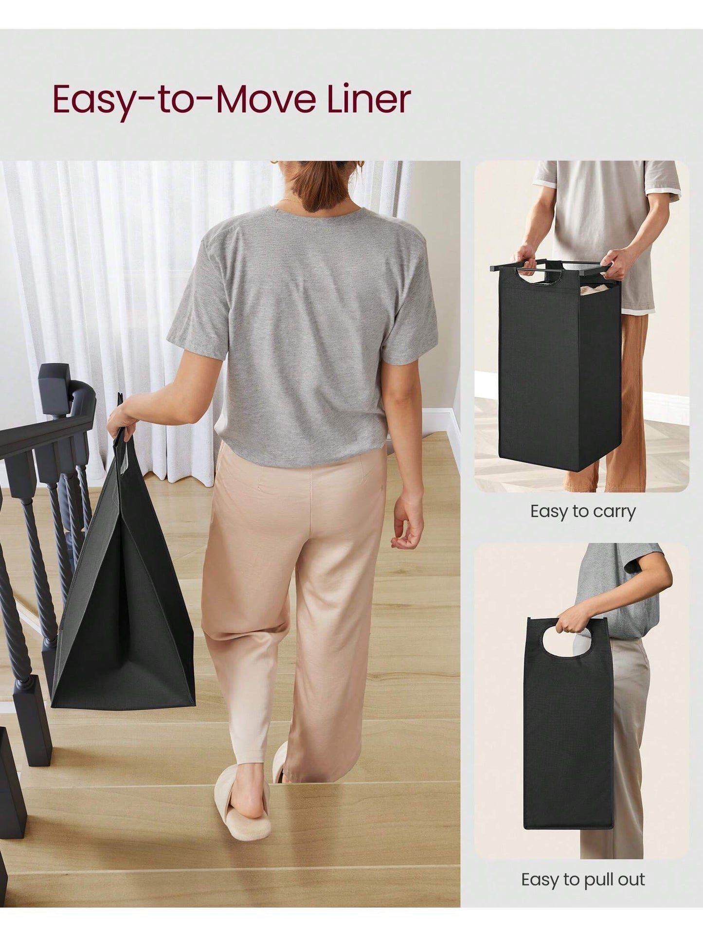 VASAGLE 3-Bag Laundry Sorter