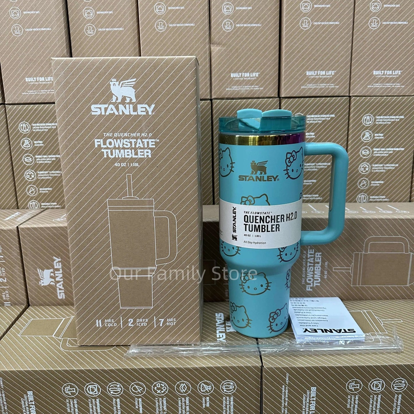 Stanley Quencher H2.0 Tumbler - Cat Green