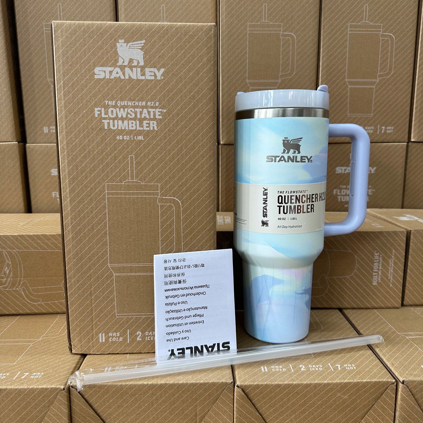 Stanley Quencher H2.0 Tumbler - Tie dye blue